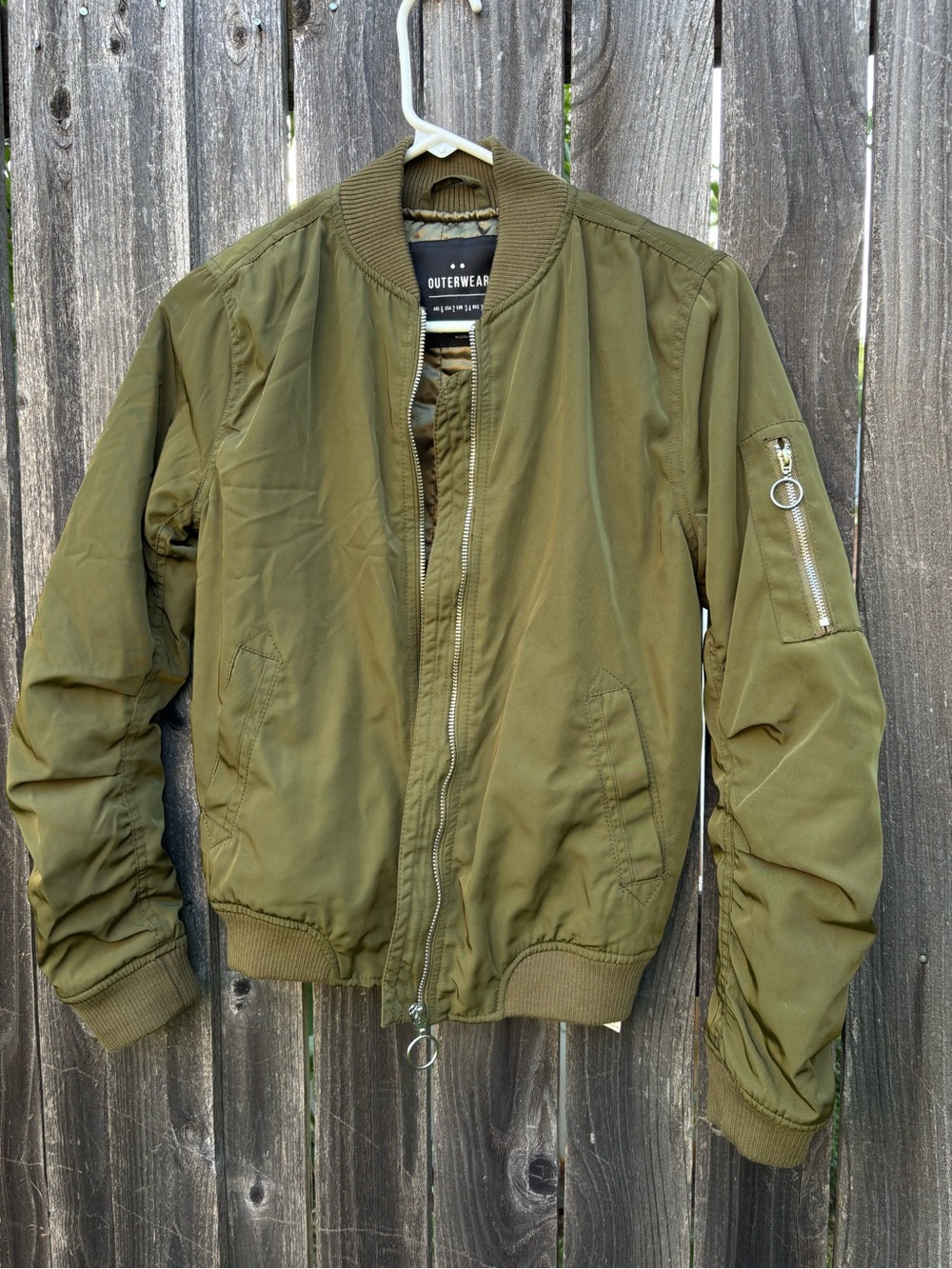 Olive Green Women’s Cotton On Outerwear Bomber Jacket